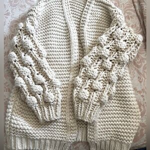 Bubble sleeve cardigan